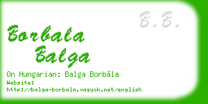 borbala balga business card